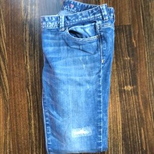 Girls Crewcuts distressed toothpick jeans